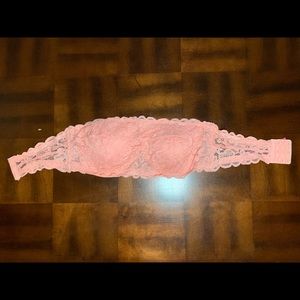 Peach strapless bra